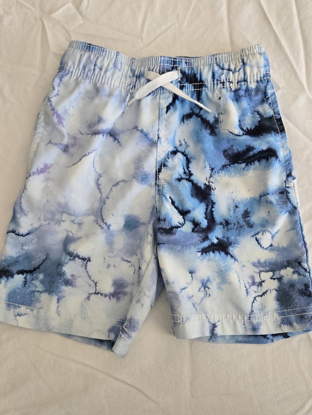 OshKosh B'gosh Light Blue and Navy Tie-Dye Athletic Shorts